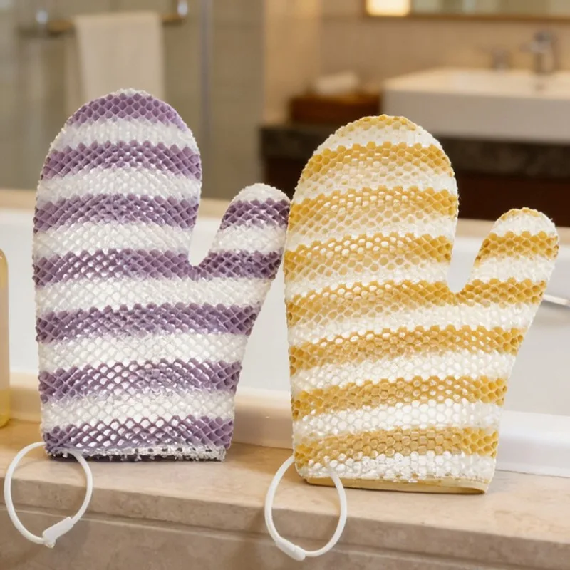 New TPU Honeycomb Exfoliating Bath Gloves Unisex Scrubber Set Spa Bath Gloves Easy to Clean