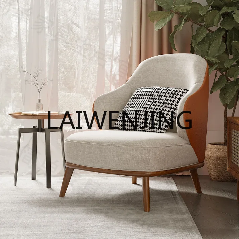 

RWJ Solid Wood Single Sofa Wingback Chair Leisure Designer Chair