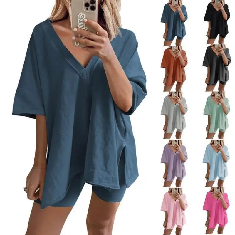 

Men's Casual Sportswear Set Women's Two-Piece Set New Cross-Border Sle Comfortable ort Sve T-irt And orts