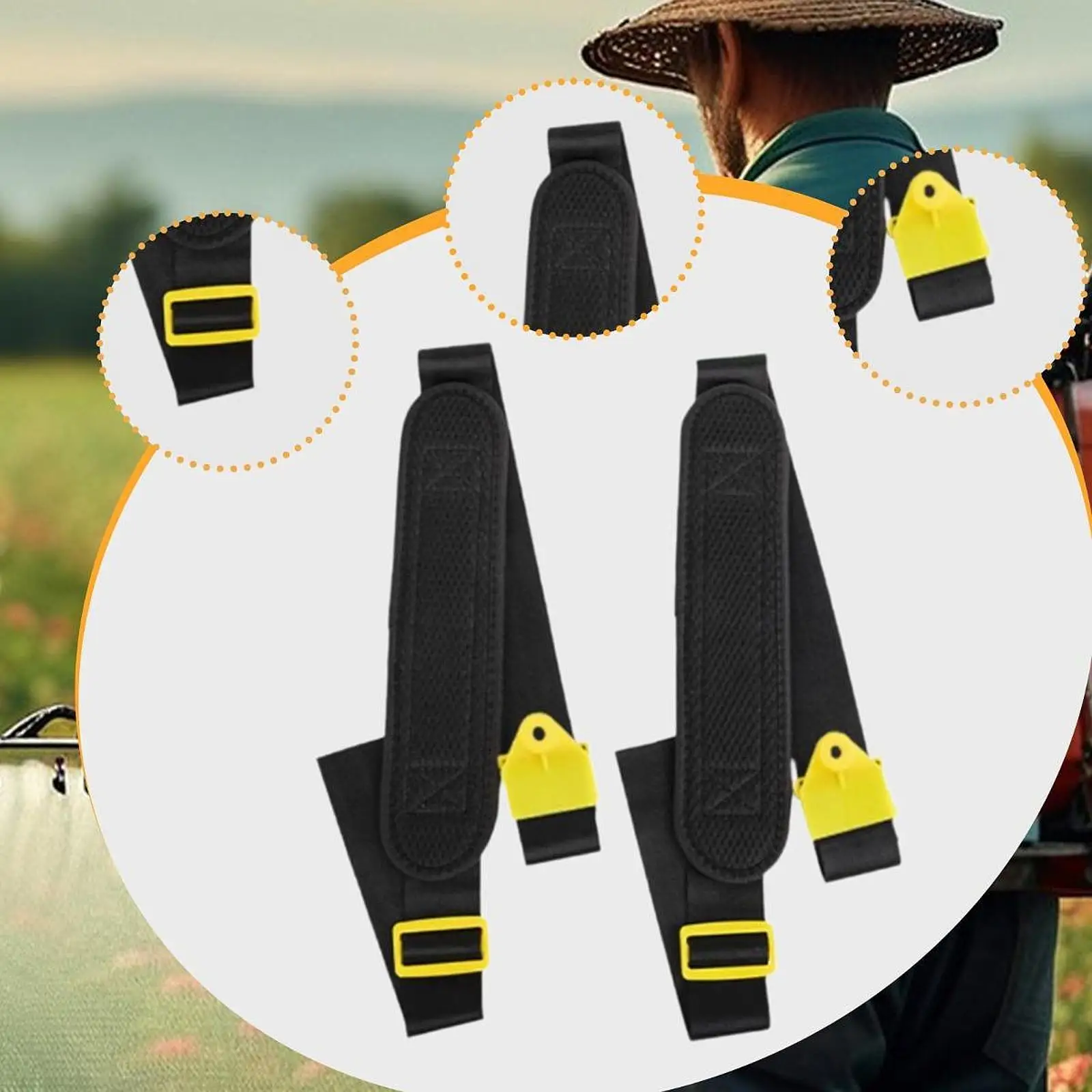 قطعتان من أحزمة الكتف بخاخ حقيبة الظهر بديلة مريحة ومقاومة للاهتراء #5