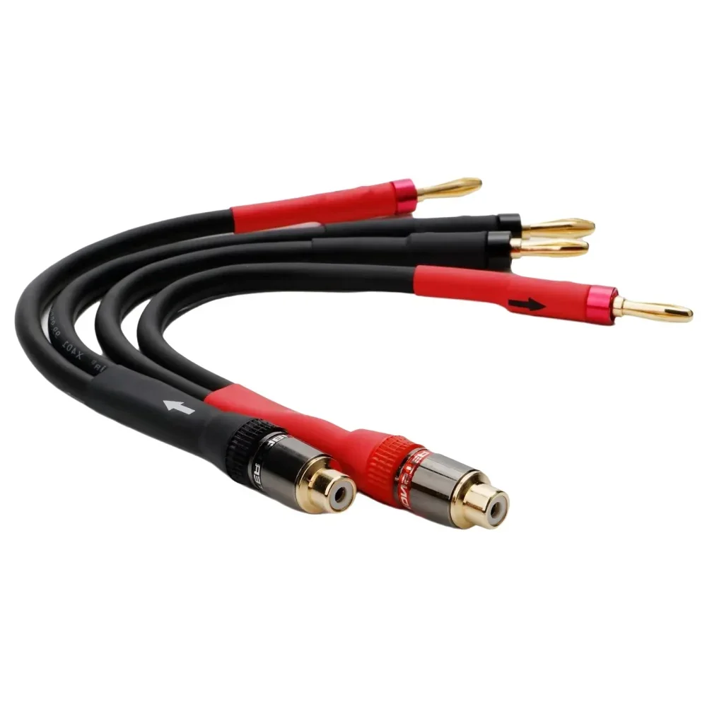 HiFi RCA to 2 Banana Adapter Cable rca Audio Cable for Amplifier Speaker Adapter Cable 4mm Banana Speaker Wire