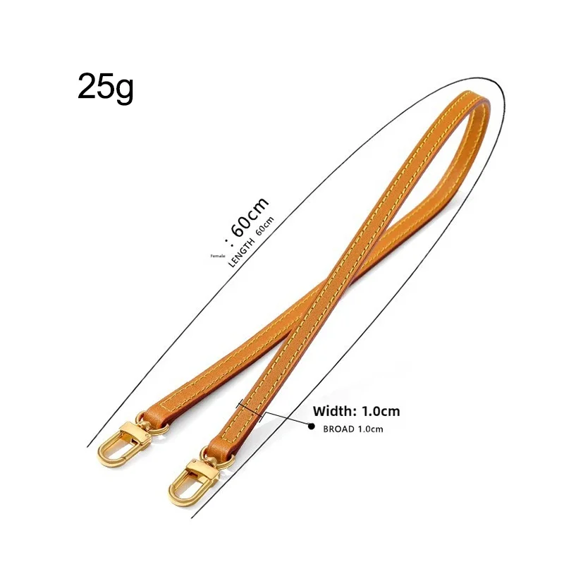 Versatile 1.0*60CM Genuine Leather Bag Strap For LV Mahjong Bag Underarm Modification Shoulder Strap Replacement