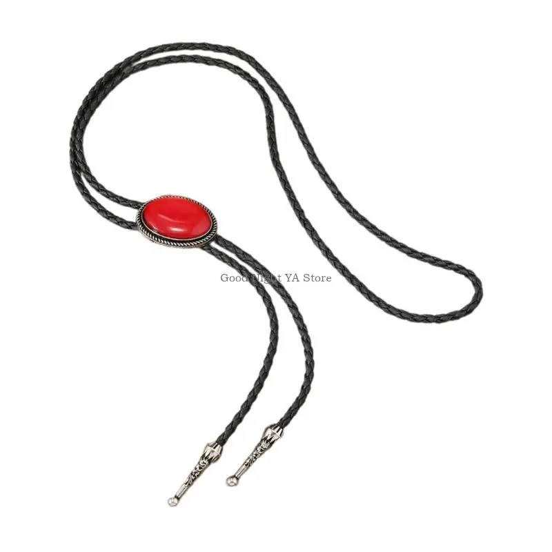  Bolo Tie Necktie Western Cowboy Necktie Necklace Male Costume for Sweater
