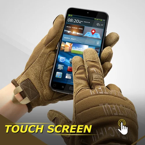 Imagen 2 del producto Guantes tácticos al aire libre entrenamiento combate deporte senderismo escalada tiro caza montar ciclismo dedo completo mitones antideslizantes