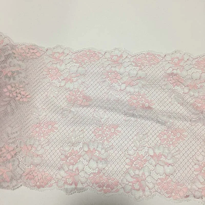 20Yards Pink Elastic Lace Trim Skirt Hem Underwear Sewing Craft DIY Apparel Fabrics Lace Lingerie Bjd