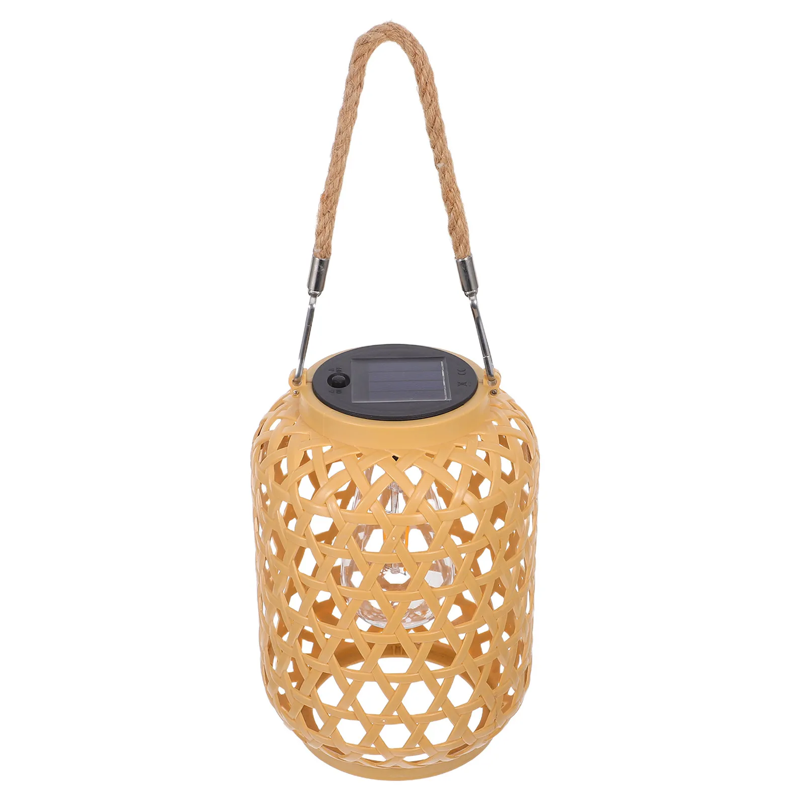 Solar Lamps Lights Outdoor Waterproof Lantern Powered White with Handle LED Lanterns ABS