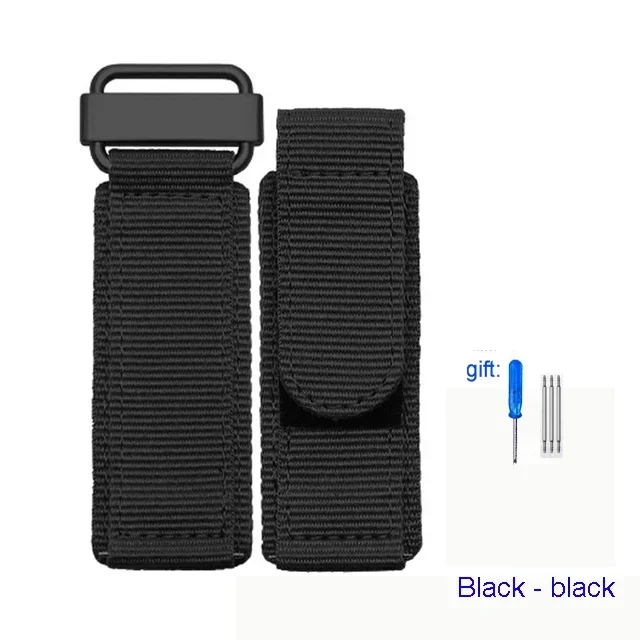 22mm 24mm Premium Nylon Hook and Loop Fastener Durable Watch Strap for Bell Ross/Panerai Outdoor Sports Canvas Watchbands