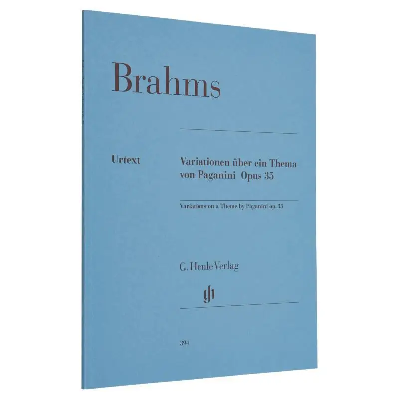 

HN394 Brahms Piano Variations Op 35 Kann Hans G Henle Verlag 9790201803944 Book