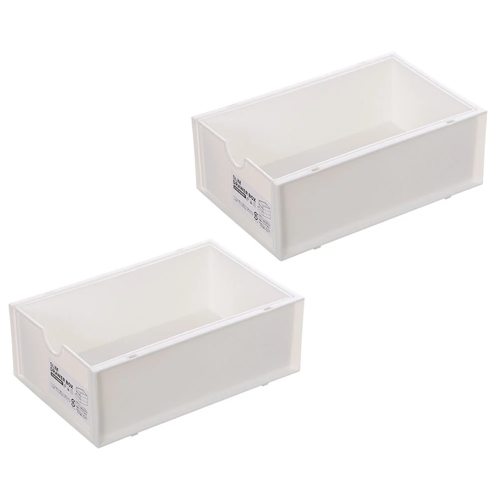 Caja de almacenamiento de 2 uds., cajón de juguete, contenedor, tapa, cajones, caja de plástico, organizador de escritorio, combinación de papelería