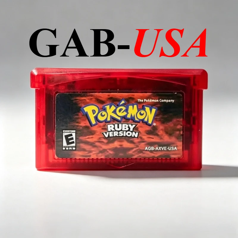 USA GBA Pokémon Spielmodul 32-Bit Videospielkonsolen-Karte AshGray Liquid Crystal Light Platinum Spielkarten-Sammlung Geschenk – Detail 4