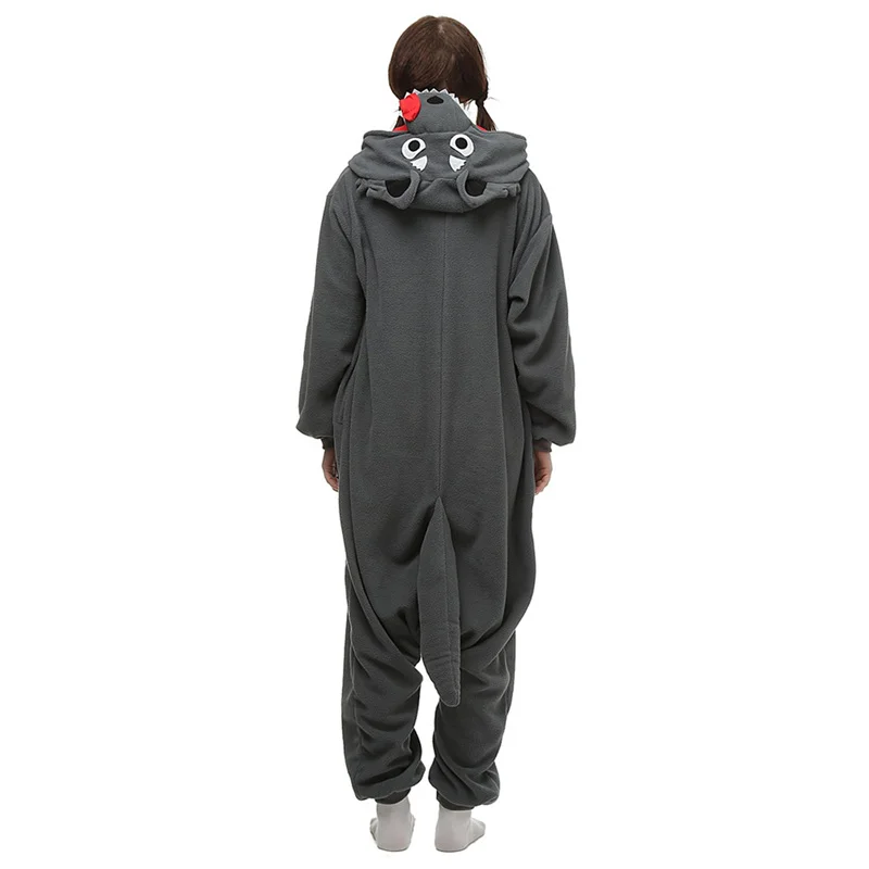 Thermal Flannel Jumpsuit Adults Unisex Carnival Party Cosplay Animal One-piece Pajamas Long-sleeved Hooded Loungewear Onesie