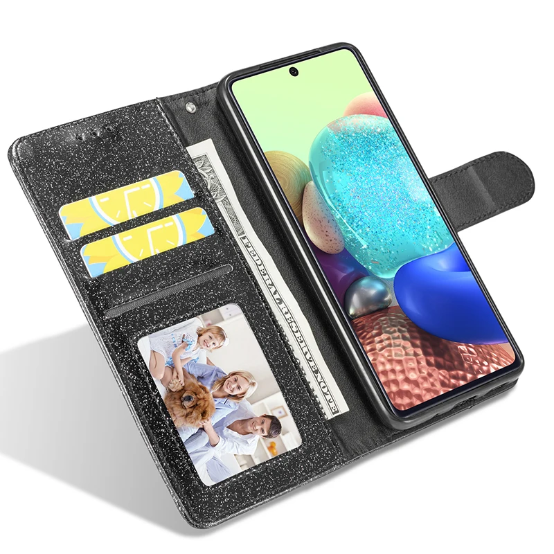 Wallet Leather Case For IPhone 16 15 Plus 14 13 ProMax 11 12 MINI X XR XS Max 7 8 Flip Flash Diamond Luxury Case