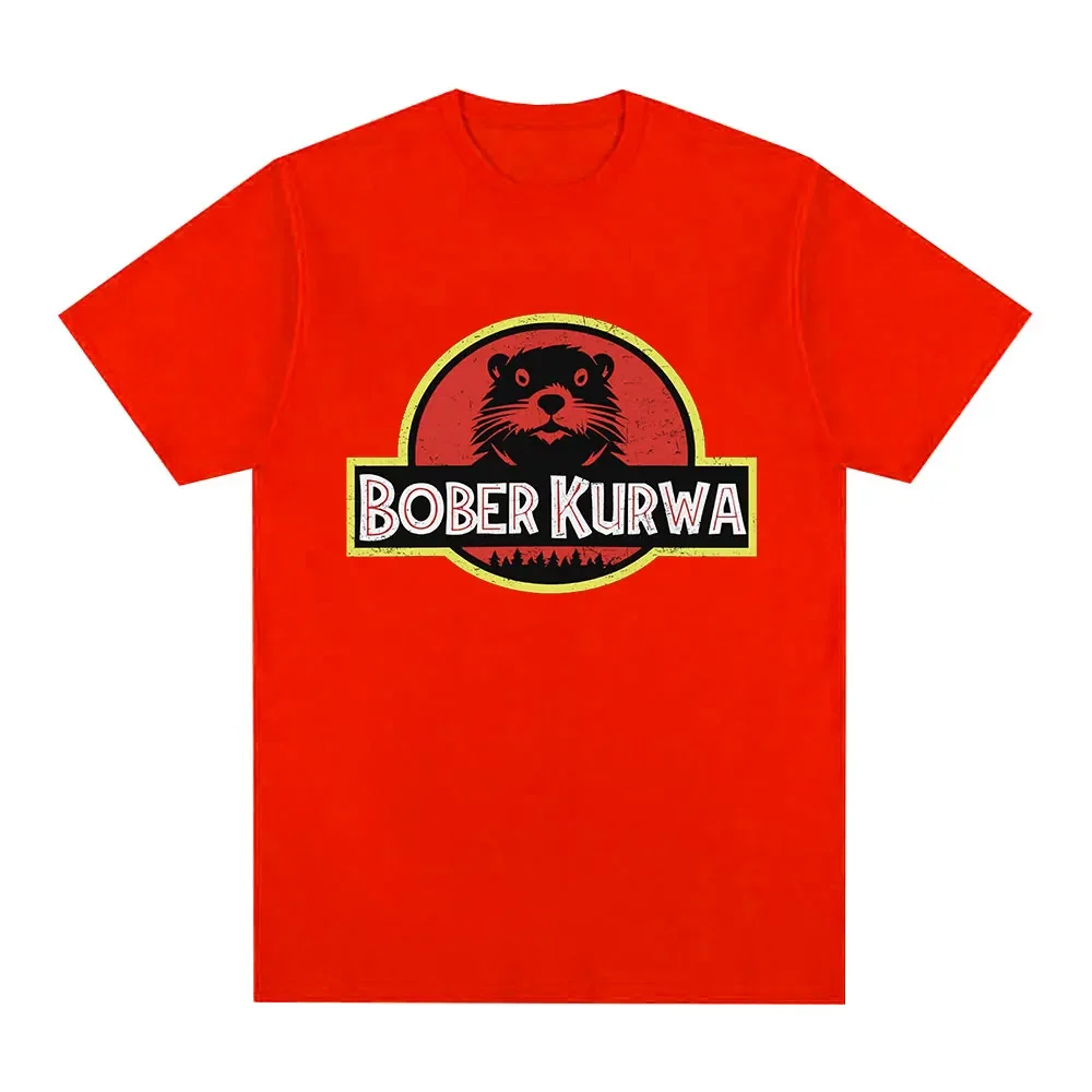 Taglie forti Bober Kurwa Bobr Divertente Meme T-shirt grafica Uomo Donna Moda Hip Hop Manica corta T-shirt larghe T-shirt accoglienti
