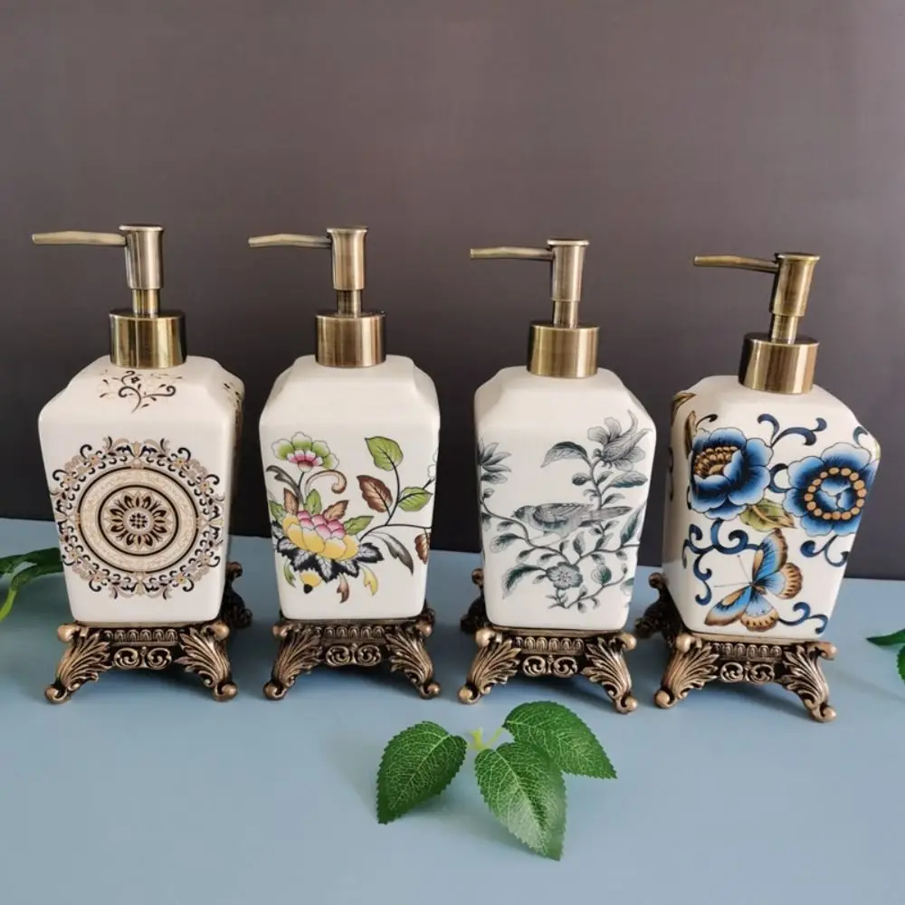 

Ceramic Ceramic Soap Dispenser Vintage European Style Vintage Lotion Bottle Shampoo Shower Gel Shampoo Bottles Essential Oil