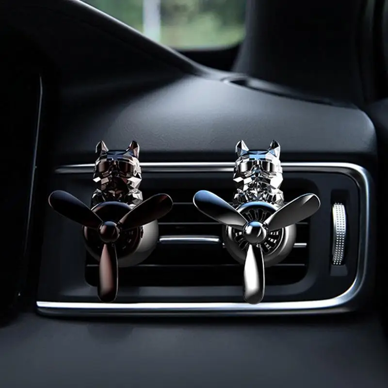 Car Smell Air Freshener Cute Pilot Car Diffuser Rotating Propeller Car Fragrance Interior Decorations For Cars SUVs Trucks RVs