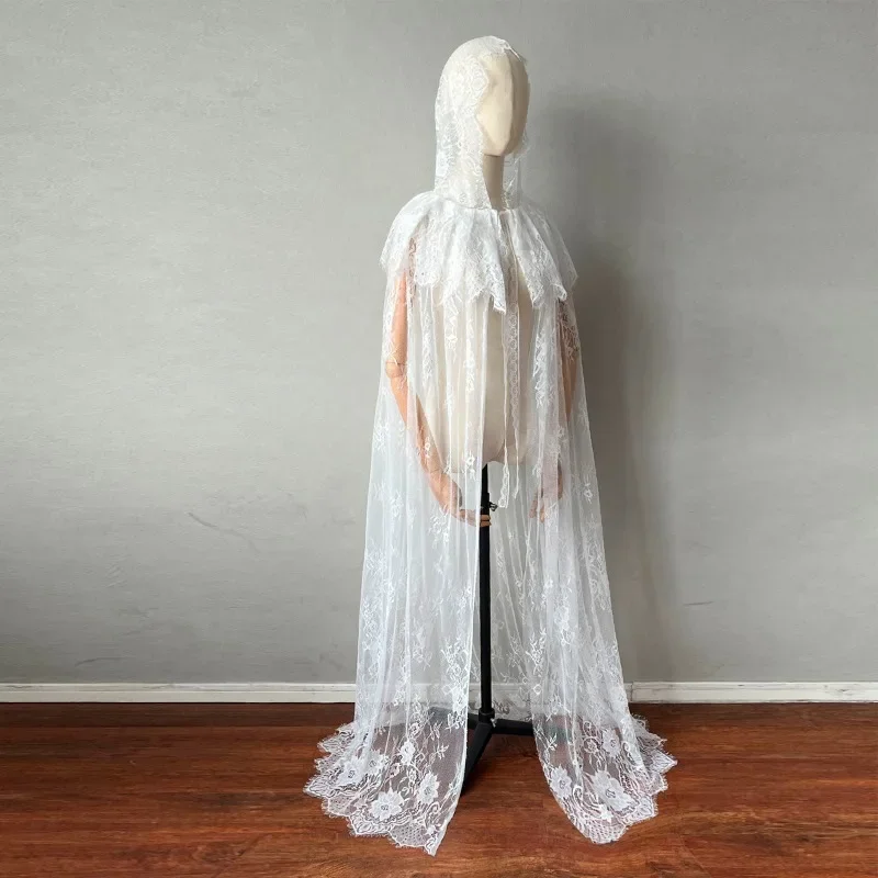 Factory direct supply Lace cape shawl wedding shawl party banquet Black and white shawl bride wedding dress  Jackets / Wrap V55