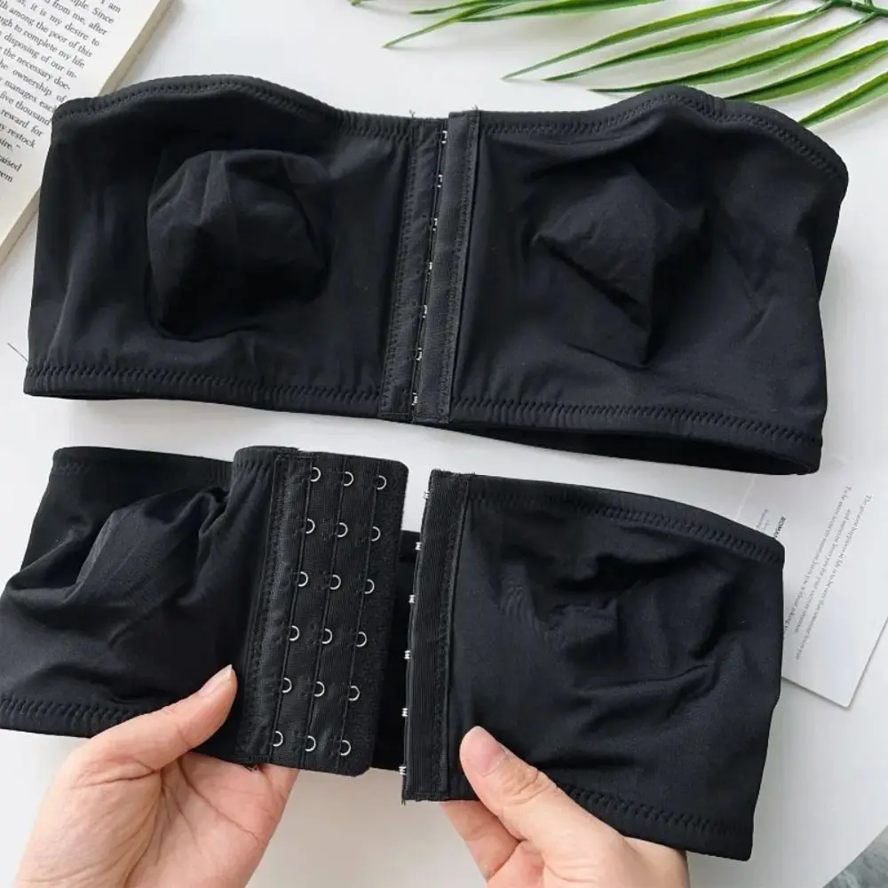 Reggiseni push up invisibili senza spalline con bottoni frontali e morbido, imbottiti rimovibili, senza ferretto, senza tracce
