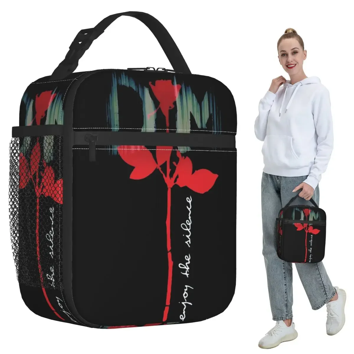 Electronic Rock Depeche Cool Mode Insulated Lunch Bag Women Office Cooler Thermal Food Box Tote Portable Lunch Boxes Container