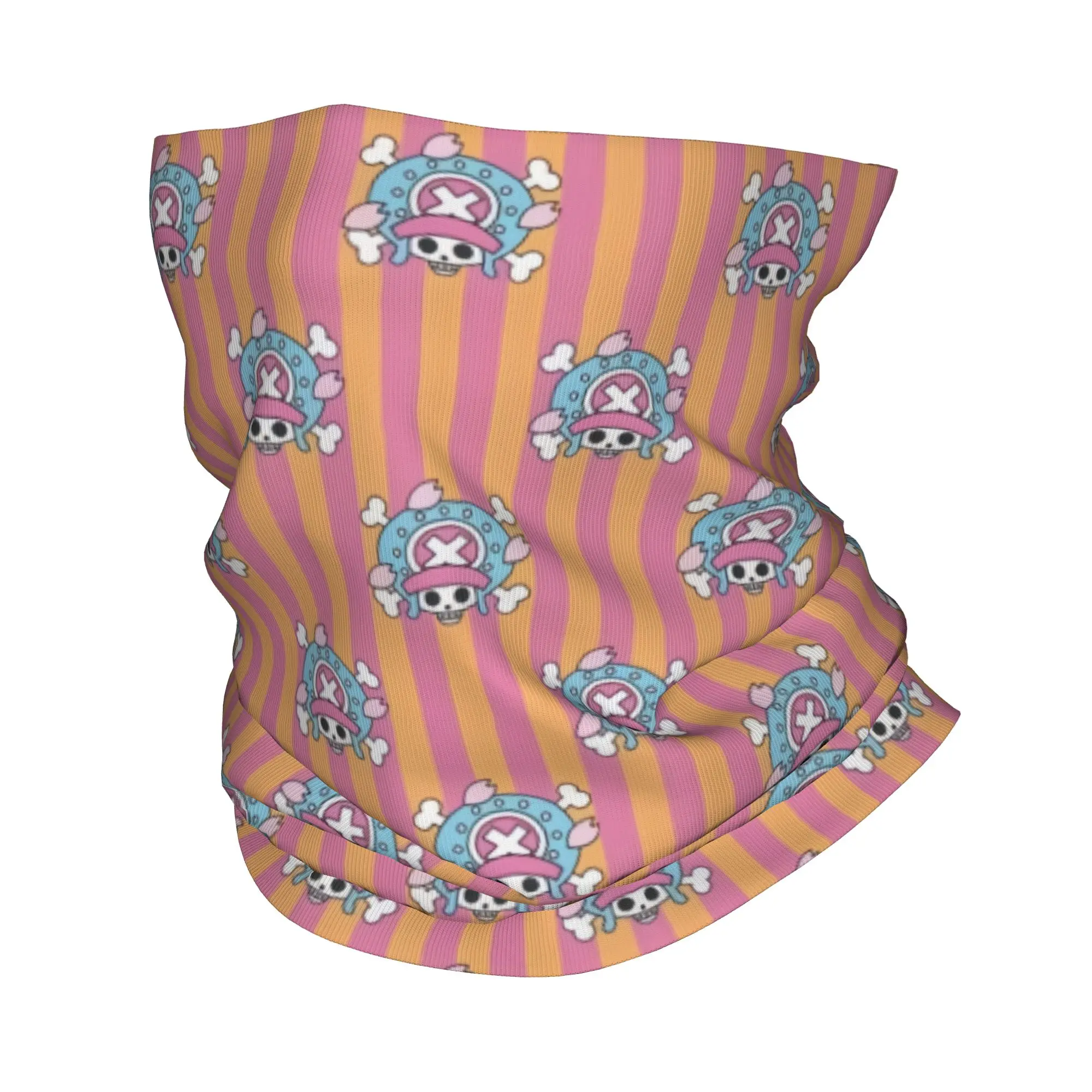 Skull Manga One Piece Anime  Bandana Neck Gaiter Windproof Face Scarf Cover Women Men  Headband Tube Balaclava