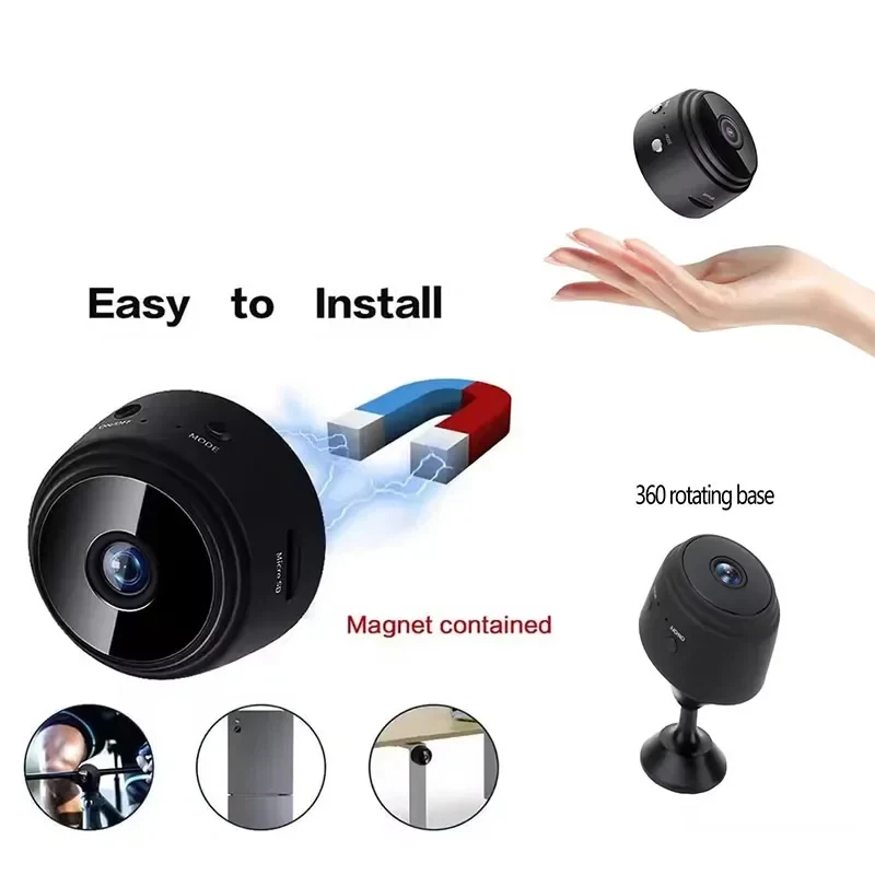 A9 Mini Wireless Recorder Camcorder - WiFi Video Surveillance Camera with Night Vision Micro Voice Recording