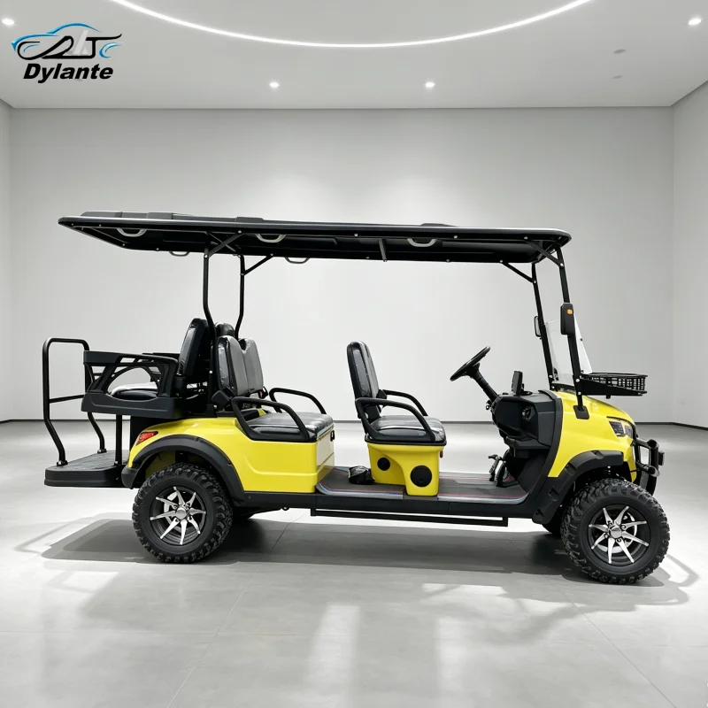 4 6 8 Passenger Off Road Electric Golf Cart 48V/72v Lead Acid Battery Quiet Operation Golf Vehicle For Villa And Campground