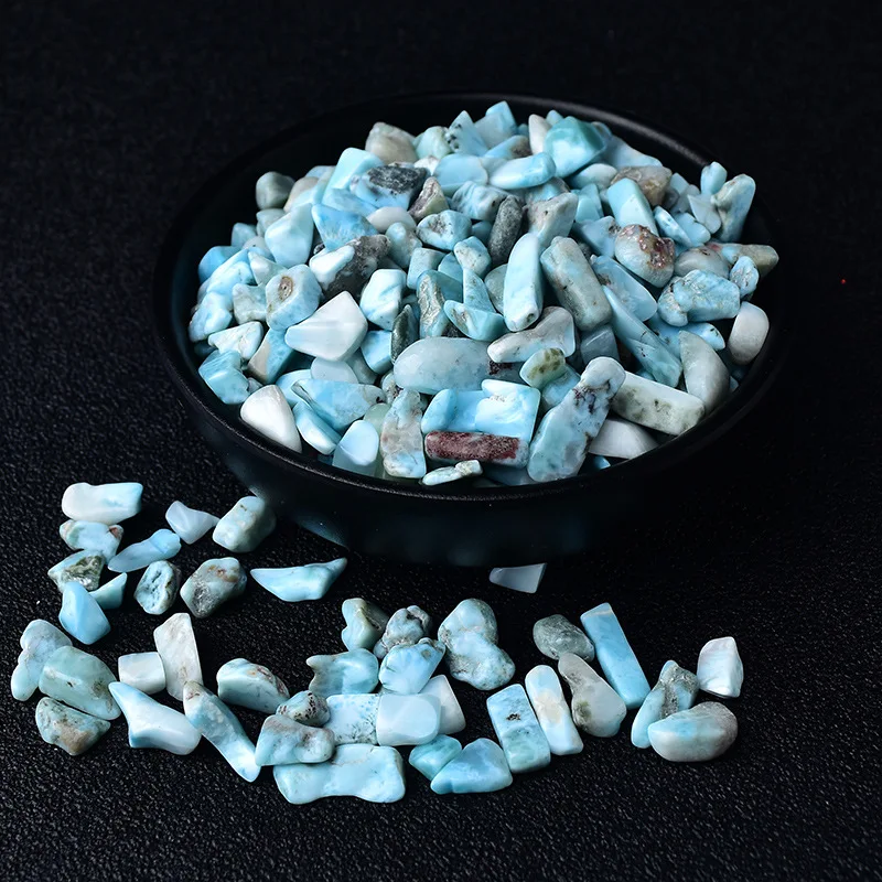 Beautiful 50g Natural Larimar Gravel Crystal Tumbled Bulk Healing Mineral Specime Gemstones Gem Raw Natural Quartz Crystals