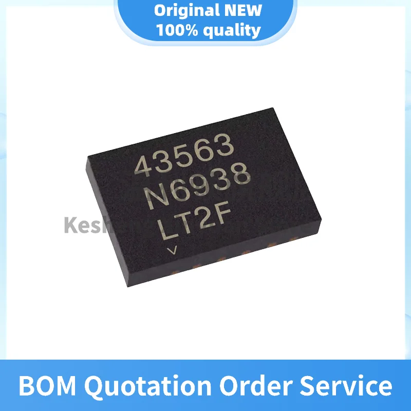 

Original and authentic IC LT4356CDE-3#TRPBF screen-printed 43563 DFN surge suppression chip.