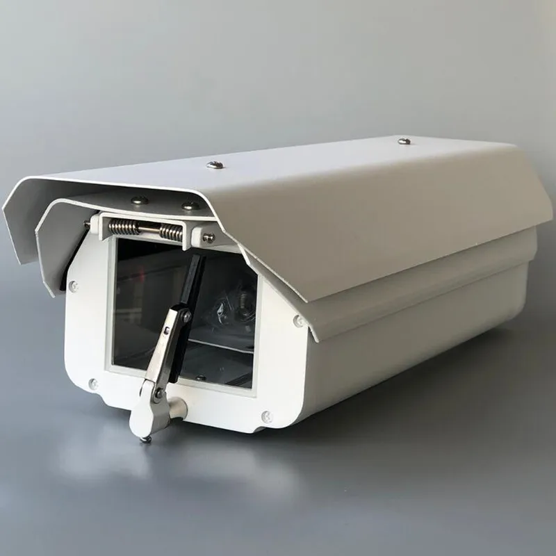 12 Inch Surveillance CCTV Camera Housing Outdoor Case Waterproof Enclosure Aluminium Cover With Windshield Wiper Heater Fan