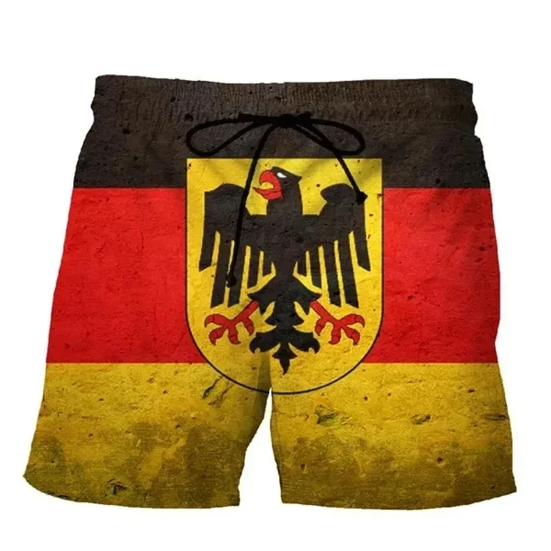 3D Printing Of The German National Emblem Flag Beach Shorts  Men Casual  Swimsuits  Wear Children Fast Drying Swim Sports Sand