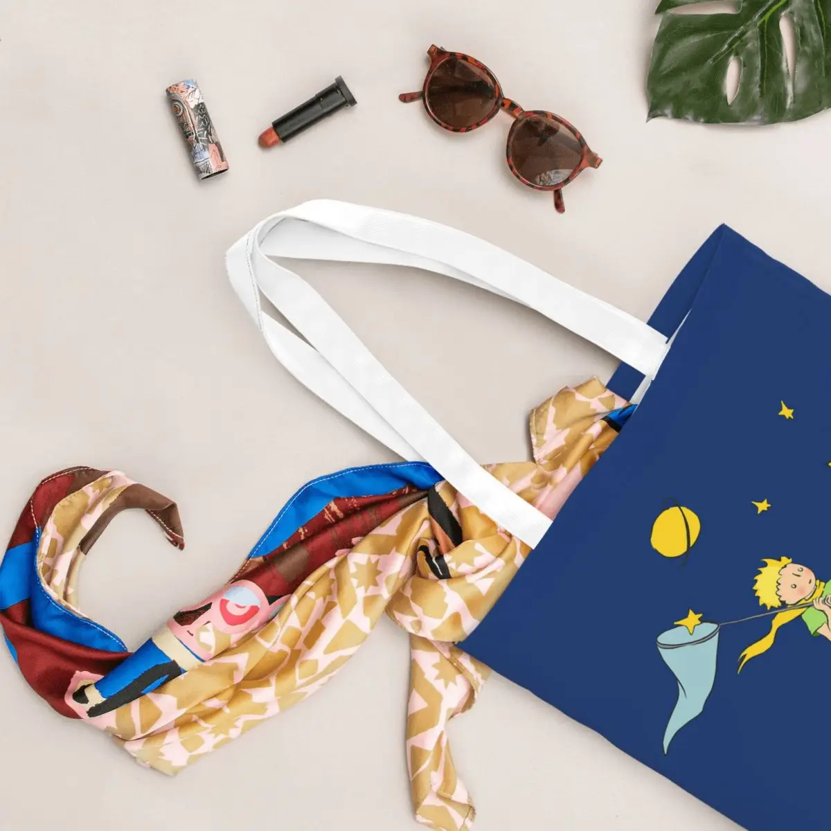 The Little Prince Merch Canvas Tote Bag for Women Casual Le Petit Prince Grocery Bags Handbang