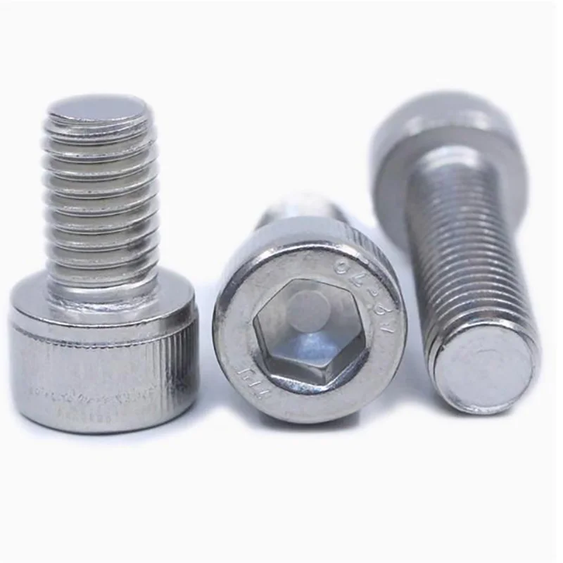 ยาว M4 M5 M6 M8 M10 ซ็อกเก็ตสกรูสแตนเลสสตีล Hex Allen Key Bolts