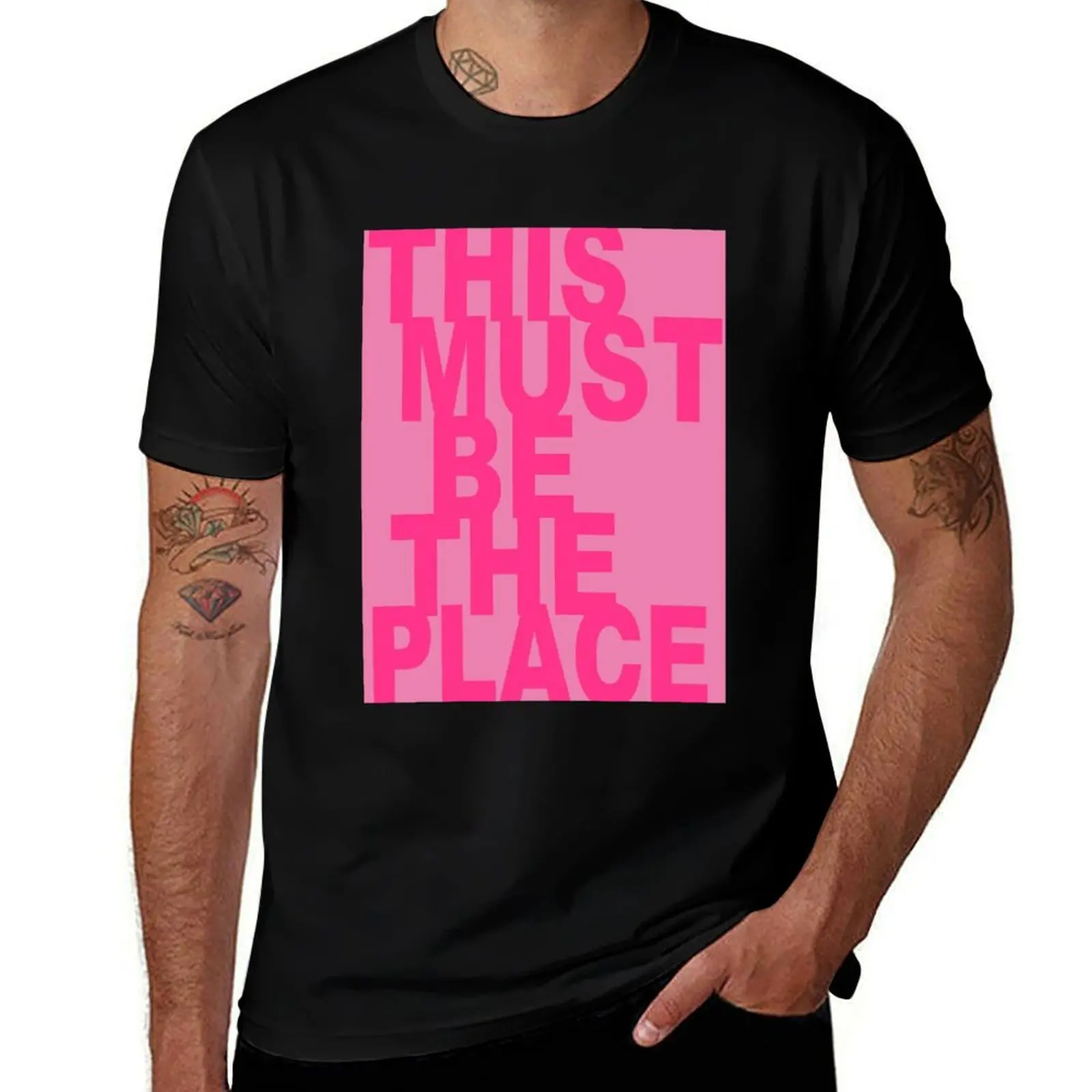

MUST BE THE PLACE - pink T-Shirt blue archive quick drying sports fans outfits for men