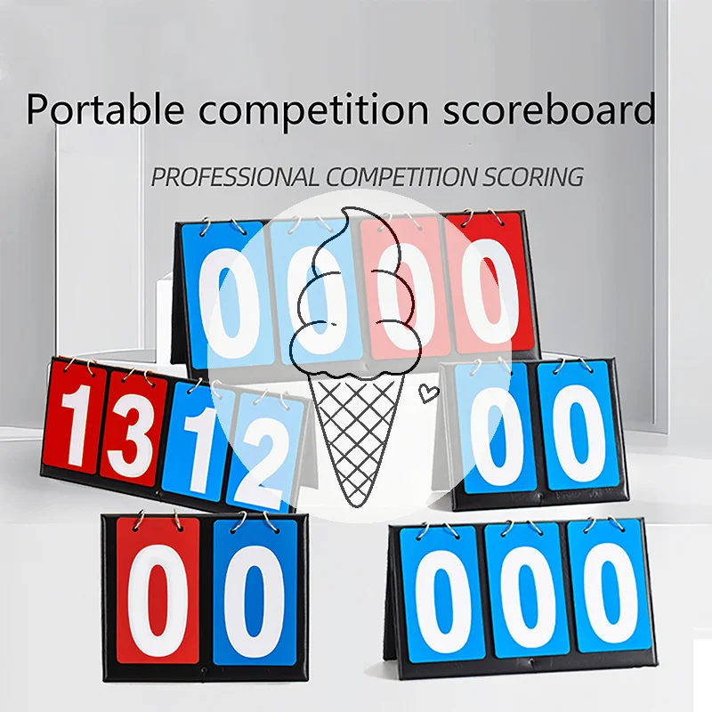 

(LA)[LA]1PC Scoreboard Tabletop Scoreboard Score Keeper Portable Basketball Score Counter For Basketball Badminton Volleyball