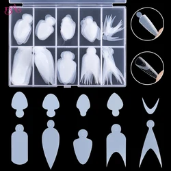 Autocollants réutilisables en silicone pour la manucure française, moule à ongles pour les touristes, extension de gel, outils de construction rapide, 120 pièces