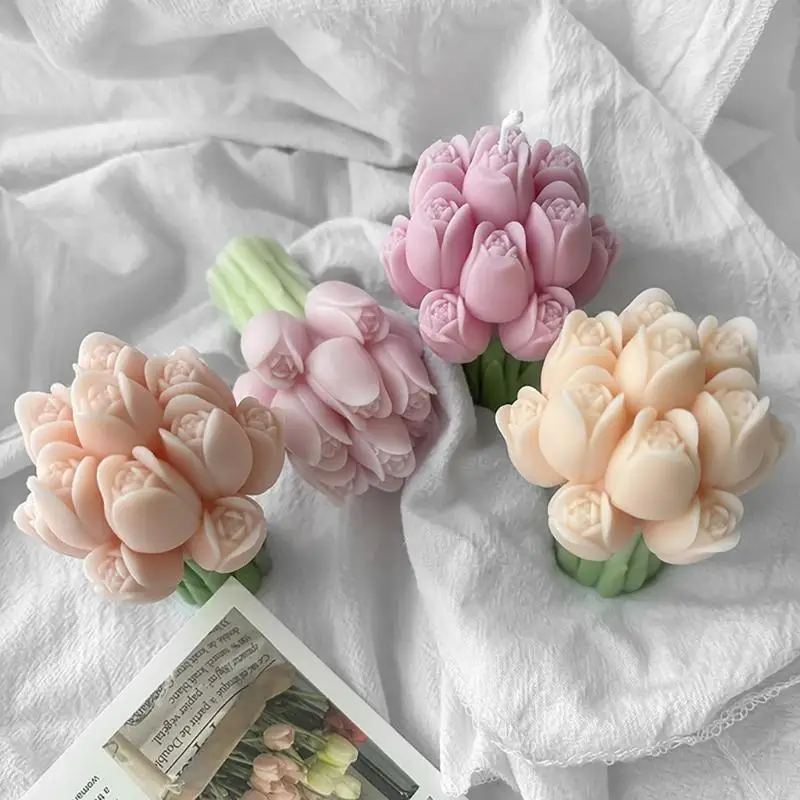 Tulips Bouquets Mold Flower Craft Molds for Hand-Making