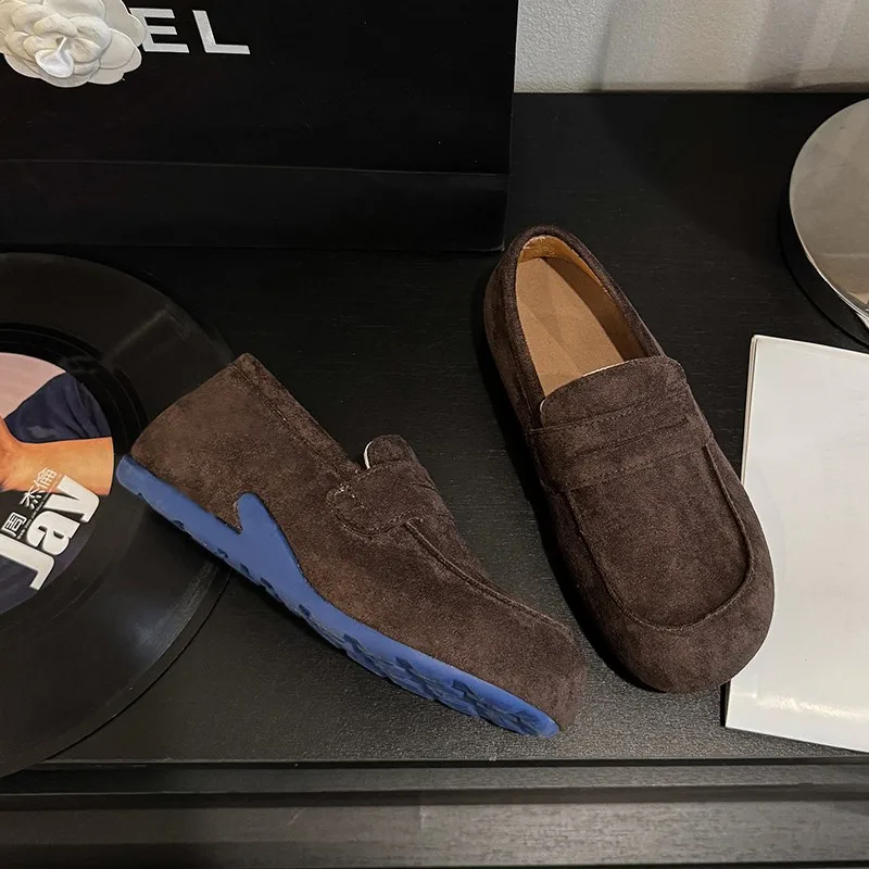 حذاء بدون كعب نسائي مكتنز لخريف 2025 |   الشقق الرجعية والابي مستوحاة |   الأحذية الجمالية الأكاديمية القديمة