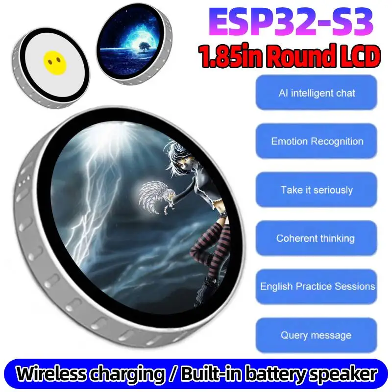 

ESP32-S3 LCD Display Module 360X360 Resolution 1.85in Round Display Support WIFI BT DeepSeek AI Voice Chat Wireless Module