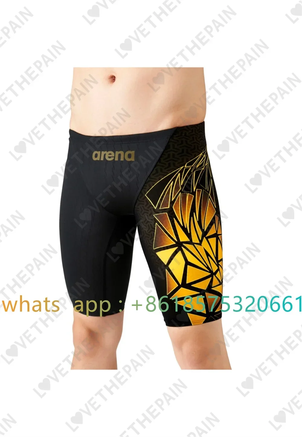 Mens Swimsuit Jammer Swimming Trunks Endurance Athletic Training Swimwear Racing Shorts Quick Dry Beach Tights Surf Swim Jammers