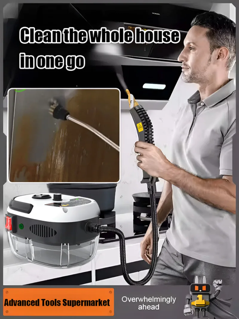 High Temperature High Pressure Steam Cleaner Portable Kitchen Degreasing Cleaning Tool Efficient Oil Stain Remover Range Hood