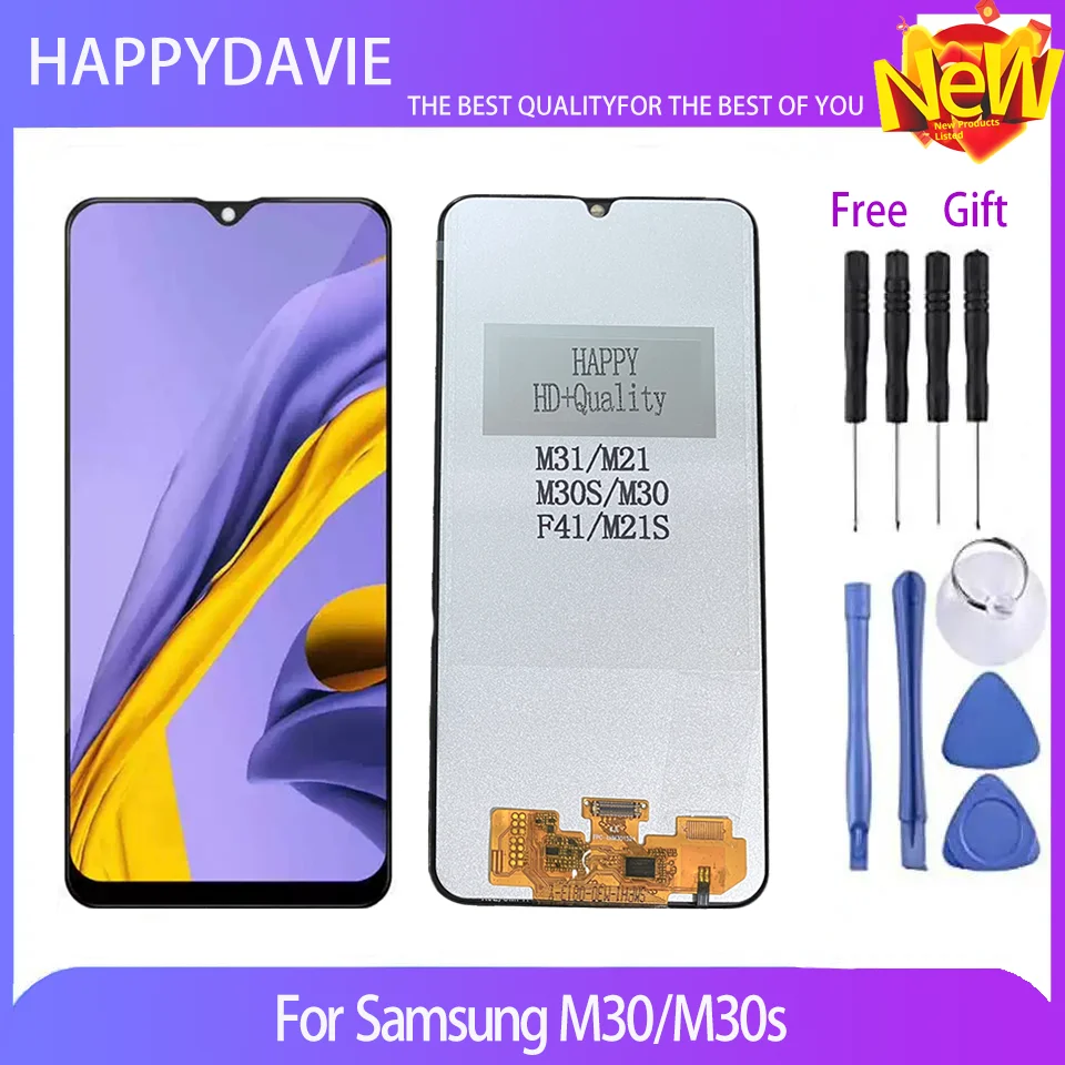 High quality TFT replacement LCD touch screen component, 6.4INCH suitable for Samsung Galaxy M30 M30S M21 M31 F41