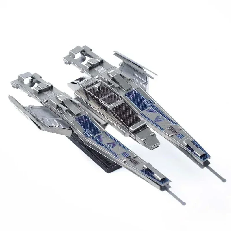 DIY Mini Spacecraft 3D Metal puzzles Model Turan Cruise Alliance Cruiser Normandy Model Airplane Jigsaw Assemble Kids Toys