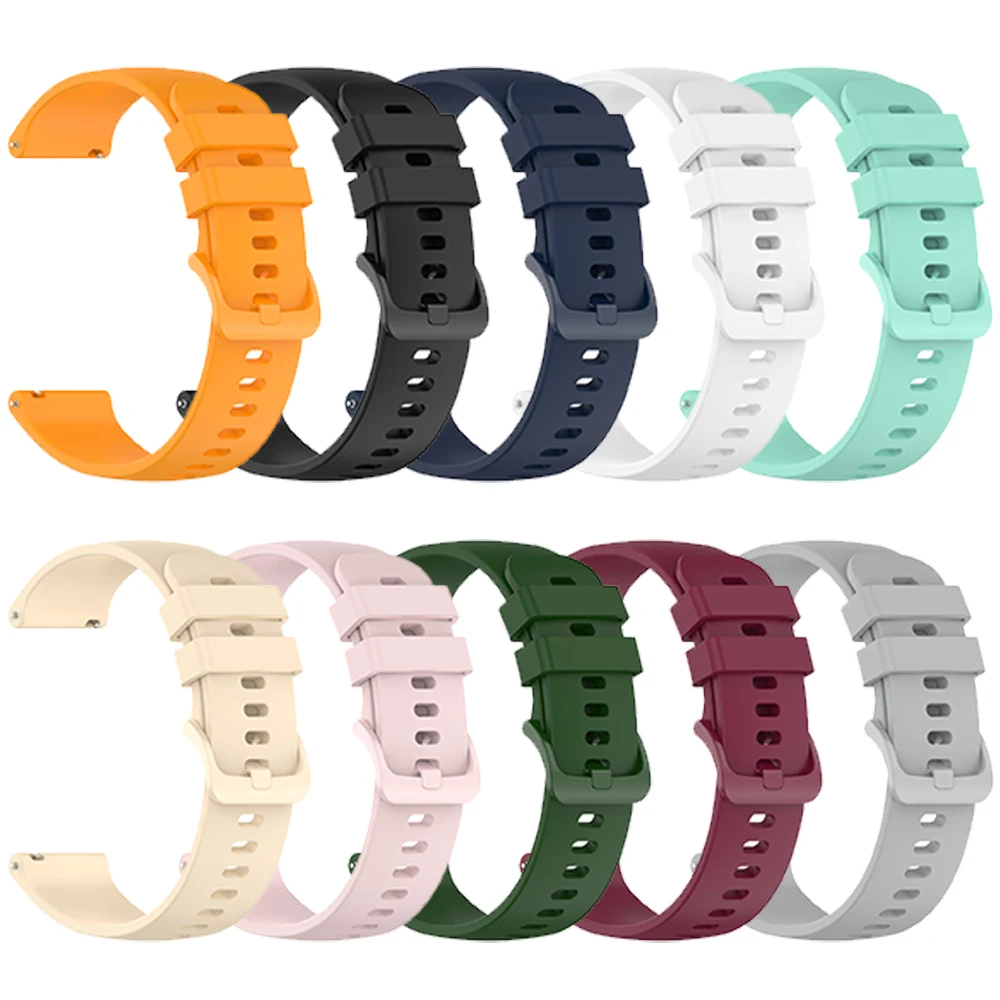 22mm Silicone Watch Strap for HAYLOU Watch 2 Pro (LS02 Pro) Wristband for Haylou Watch RS8/RS3/Solar Lite/GST LITE Bracelet Belt