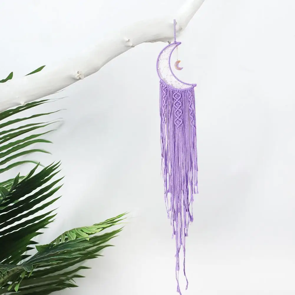 Tassel Pendant Cotton Rope Nordic Hand-woven Bright Color Star Moon Macrame Wall Hangings Handmade Elegant Dream Catcher