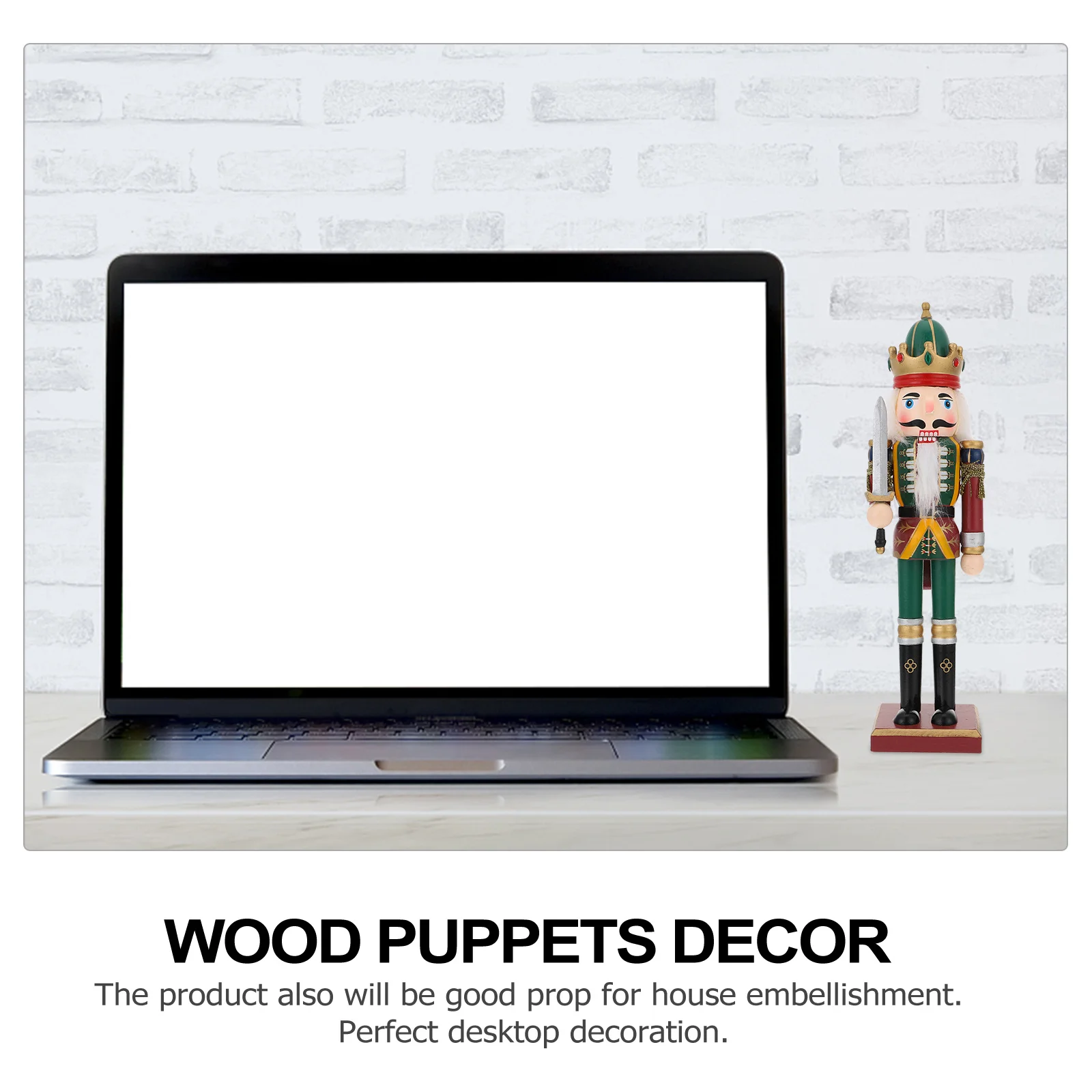 

1pc Wooden Nutcracker Ornament Assorted Color Desktop Decor For Christmas Home Holiday Party Decoration Walnut Soldier Craft