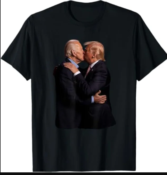 Biden And Trump Kissing Funny Politics T-shirt, Halloween day-dad gift -new