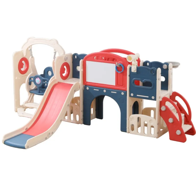 Kids Multi Function Playground Set with Slide Swing Climbing Frame Indoor Outdoor Children Activity Center Play Structure