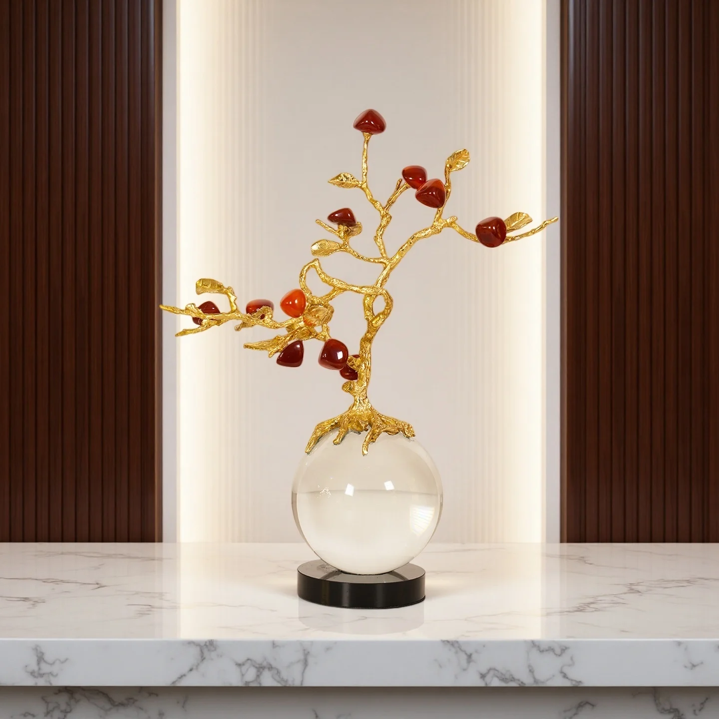 Chinese zinc alloy material decoration, crystal base, art decoration, hall, bedroom, foyer, high-end decoration