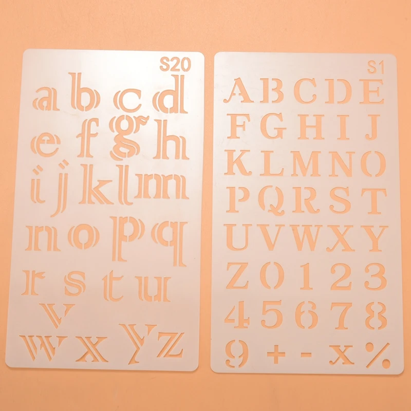 12 Pcs Alphabet Stencils Reusable Letter Painting Stencils Plastic DIY Drawing Spraying Scale Templates