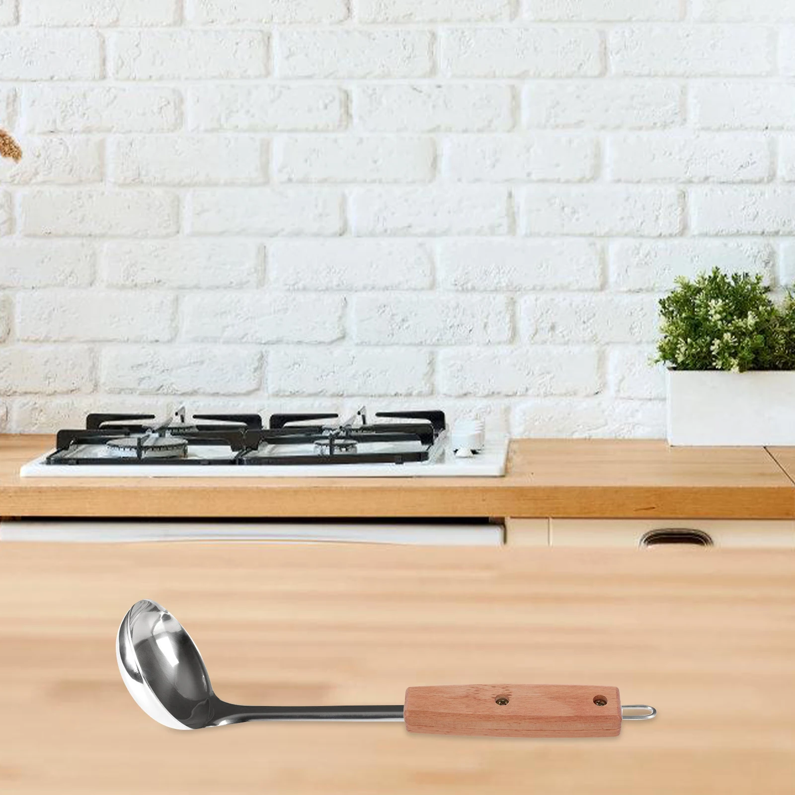 

1 Set Detachable Wooden Spatula Handle Replacement Heat Resistant Kitchen Utensil Handle Anti-Scald Spatula Grip For Cookware