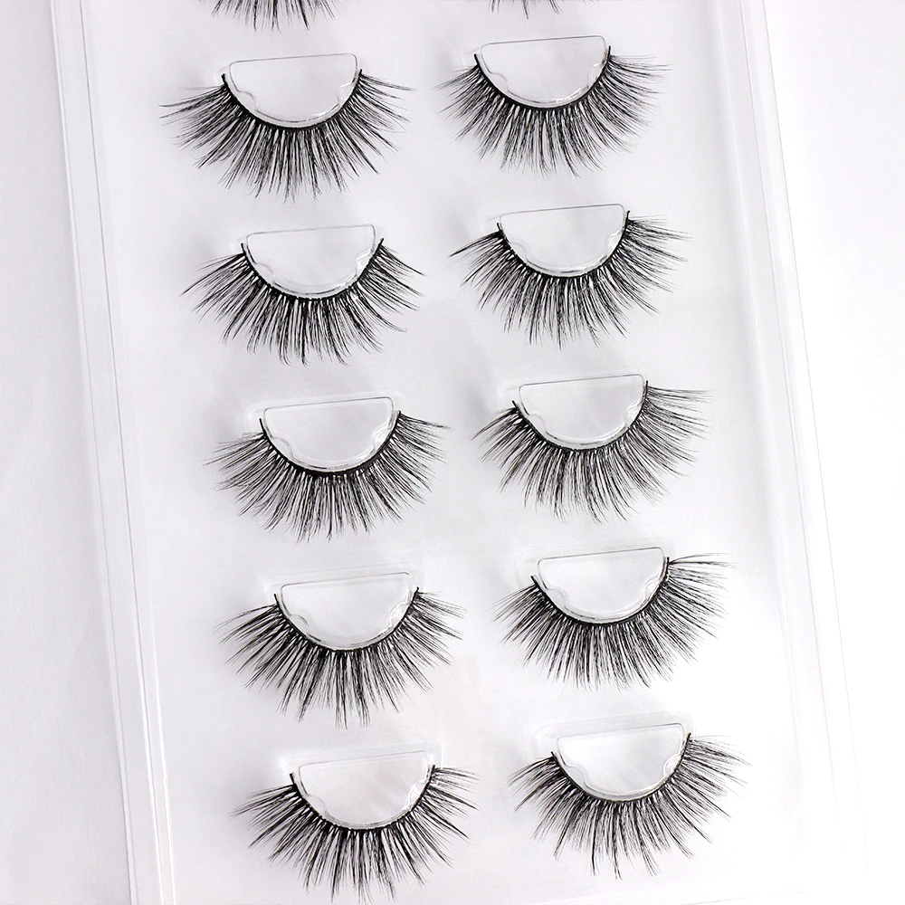 COAST GIRL 7 Paar 3D-Kunstwimpern mit Vollstreifen – natürliche, weiche und voluminöse, handgefertigte Kunstnerzwimpern, wiederverwendbar für den Alltag